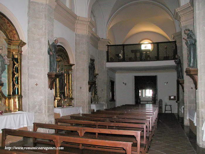 INTERIOR DELTEMPLO ACTUAL. PIES A ORIENTE